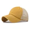 Cycling Caps Washed Cotton Baseball Cap Vintage UV Protection Breathable Sport Hat Visor Adjustable Hip Hop Summer