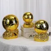 Decorative Objects Figurines World Cup European Football Ballon D'Or Golden Ball Trophy Souvenir Soccer Spherical DHAMPION Pl195S