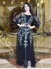 Ubranie etniczne Indie Turcja muzułmańska abaya sukienka Diamond Caftan 2 -częściowy zestaw ślubnych wieczornych imprezy jilbab maroko