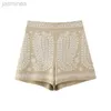 Kobiety szorty haftowe szorty talii krótkie spodnie Summer Bermuda Shorts Streetwear Beach Short LDD240312