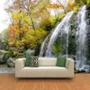 Mountain Forest Waterfall 3d Backlop TV Sofa frescoes Mural 3D Wallpaper 3D Wall Papers voor tv -achtergrond2873