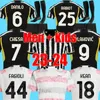 3xl 4xl Fan Player Soccer Maglie 23 24 Home Away Milik Di Maria Vlahovic Kean Pogba Chiesa McKennie Locatelli Shirt calcistici da uomo Shirt da calcio per bambini