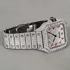 BT 판매 stainls 강철 플롤즈 실험실 자란 다이아몬드 손목 강화 된 VVS 선명도와 특수 딥을 가진 남성을위한 시계