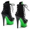 Dance 293 15cm/6 tum leecabe skor mode för lady high hälplattform stövlar pol boot 79462 platm