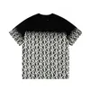 T-shirt firmata 2024 Estate Nuovi uomini e donne Coppia manica corta minimalista versatile T-shirt stampata in bianco e nero h4933