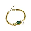 Biting Fashionable Emerald Vintage Antique Cuban Chain Spirit Snake Royal Blue Bracelet For Women Bracelet