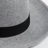 Chapeau Fedora en laine noire écrasable pour hommes et femmes, grande taille, pour fête de mariage, église, chapeau chaud d'hiver, Jazz, Top pur, 2023, 240229