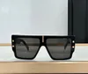 Flat Top Rectangle Sunglasses Black Gold/Dark Gray Lenses Men Shades Lunettes de Soleil Vintage Glasses Occhiali da sole UV400 Eyewear
