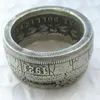 HB11 Handmak Sikke Yüzüğü Hobo Morgan Dolar tarafından Erkek veya Kadın Mücevherleri için Satış Us Boyutu8-16268m