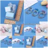 Party Favor 3 Color Round Formed Acrylic Diamond Ring KeyChain Nyckel gynnar gåvor WEN4676 Drop Delivery Home Garden Festive Supplies Eve DHTXP