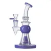 Glass Bong Kurzes Nektel Mundstück Duschkopf Percolator Heady Water Pipe 14mm weibliche Gelenkpyramidendesign XL275