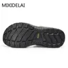 Mode été loisirs hommes chaussures plage sandales de haute qualité en cuir véritable sandales doux grande taille hommes sandales taille 38-48 240305