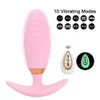 Jouets pour adultes 10 cm boule vaginale femmes culottes vibrateur gode Plug Anal stimulateur de Clitoris jouets sexuels pour adultes produits sans fil érotique AnchorL2403