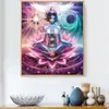 5D DIY RHINESTONY Diamentowe obrazy Pełne okrągłe ćwiczenia obraz Lotus Buddha Farba przez liczby Zestawy krzyżowe haftowe mozaiki 2237z