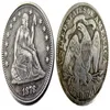 Pièces de monnaie américaines US 1878-P-S-CC assis Liberty Quater Dollar artisanat argent plaqué copie pièce en laiton ornements décoration de la maison accessoires 3062