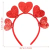 Bandanas amor bandana adorável laço de cabelo decorar menina coração plástico dia dos namorados aros vermelho acessórios do feriado bandas infantis