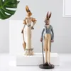 Statue et Figurines d'animaux en résine, décoration de maison de chat, ornements de dessin animé, cadeau pour amis T200710241S