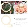 Decorative Flowers 29x29cm Hanging Round Wreaths Frames Wooden Circle Wreath Rings For DIY Crafts Wedding Flower Rack Xmas Decor