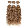 27# Color Double Wefts Body Wave Deep Wave Kinky Curly Peruvian 100% Human Hair Extensions 10-32inch 4 pcs 5 Pieces 3 Bundles