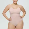 women Waist Tummy Shaper Tik Tok's new body shaping suit one piece tight fitting suit with a closed belly and open crotch shapewear thong slimming