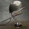 Decorative Objects Figurines Home Decoration World War II Helmet Table Lamp War Relic Lamp War Relic Lamp Resin Decoration Crafts 243H