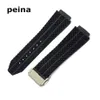 25mmX19mm New Mens Watchbands Strap Band Tire Diver Silicone Rubber Watchband Strap For H-U-B246v