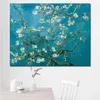 Arbre d'amandier en fleurs par Van Gogh, reproduction de fleurs, peinture à l'huile, toile imprimée, tableau mural pour salon, 282a