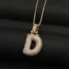 Hanger kettingen BALLON BRIEF EERSTE HANGER-Alix Earle ketting vergulde Cubic Zirconia Bubble Letter ketting bruidsmeisje geschenken initiële 493