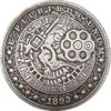 10 stuks Morgan Skull Zombie Skeleton Munten Verschillende patronen Interessante Copy Coin Art collection182s