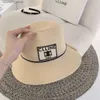 Ampla borda chapéus balde chapéus chapéu de palha sunhats designer balde chapéus para mulher respirável verão resort proteção solar gelo seda cânhamo 5 cores tampa dobrável q240312