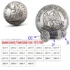 Set di monete americane 1873-1885 -p-s-cc 25 pezzi copia coin207a