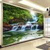 Cachoeira natureza paisagem 3d po papel de parede para quarto sala estar sofá tv fundo papel peint personalizado cartaz mural245z