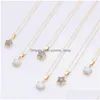 Anhänger Halsketten 12 Farben Natürliche Edelstein Stern Mode Choker Charms Gold Farbe Metall Kragen Halskette Für Frauen Hals Schmuck Drop dhly6