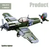 BZDA WW2 Military 290 PCS II Kampania Afryki Północnej Spitfire Fighter Bloks Bloks Soldier Airplane Bricks Dzieciowe zabawki Prezent C289W