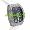 RM Mechanical Watches Richardmills RM005 zegarki automatyczne mechaniczne męskie zegarek Platinum Full Diamond Watchhbfkyg