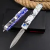 Offerta speciale A2352 Coltello tattico AUTO di fascia alta VG10 Lama in acciaio di Damasco CNC Maniglia in alluminio aeronautico Coltelli tascabili EDC esterni con strumento di riparazione