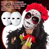 Maschere di design 3 pezzi fai da te maschere a pieno facciale bianche costumi di halloween fai da te carta bianca pittura maschera danza fantasma cosplay maschera maschera per feste uomini donne