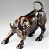 Big Wall Street Bronze Fierce Bull Ox Statue 13 CM 5 12 Inches2217