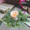 Fiori decorativi Anello ghirlanda simulato Anelli di eucalipto Ghirlande piccole mini per fiori di candele