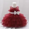 1 Year Birthday Baby Girl Party Dress Baptism Infant Christening Gown born Toddlers Bebes Kids Clothes 12 18 Months Vestidos 240307