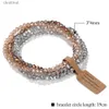 Beaded Mode Pierre Naturelle Perles Bracelets 4 Pièces/ensemble Guérison Reiki Cristal Quartz Bracelets Bracelets Femmes Hommes Énergie Méditation CadeauxL24213