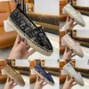 Kleid Schuhe Casual Designer Espadrilles Frühling und Herbst Luxurys Damen Strand Halbe Hausschuhe Mode Frau Fisherman Canvas Spitze 03H240312