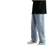 Jeans pour hommes 2023 Printemps Nouveau Streetwear Baggy Jeans Hommes Mode Coréenne Lâche Droite Jambe Large Pantalon Mâle Marque Vêtements Noir Lumière B Otliv
