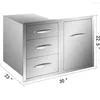 Mieforne do przechowywania kuchennego Moforne szuflady drzwi zewnętrznych 29,5 "W x 22.6" H 21,7''d Dostęp do drzwi/potrójnych szuflad z propanem