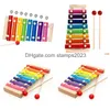 Autres fournitures scolaires de bureau en gros bébé instrument de musique jouet en bois xylophone infantile musical jouets drôles pour garçons filles éducatives Dhn4G