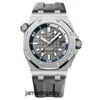 Klasyczny minimalistyczny AP Watch Royal Oak Offshore Series 42 mm Dia Platinum Precision Steel Automatyczne mechaniczne męskie zegarek luksusowy zegarek 15720st