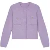 French 2021 Spring/summer New Women's Round Neck Bright Silk Hooked Knitted Coat