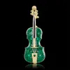 Violin Brooch Enamel Guitar Shaped Rhinestone Brooches Corsage Pins Fashion Women Jewelry