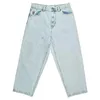 Big Boy Jeans Y2K Hosen Herren Hip Hop Cartoon Stickerei Retro Blau Baggy Mode Casual Harajuku Hohe Taille Breite Hose 240305