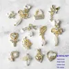 Luxury Charm Nail Parts Art Decorations Letter Zircon Metal Jewelry DIY DECOR Manicure L103L127 240219